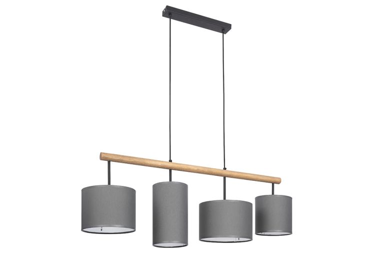 Suspension luminaire en bois et métal - Deva