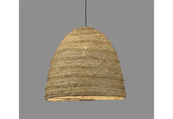 Suspension luminaire en fibre de raphia Moyana Ø 50 cm