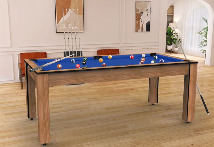 Billard américain convertible en bois – Hêtre boisé