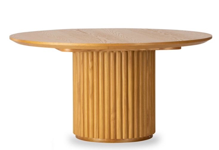 Table à manger en bois de chêne - Ham - ø 135 x 75 cm