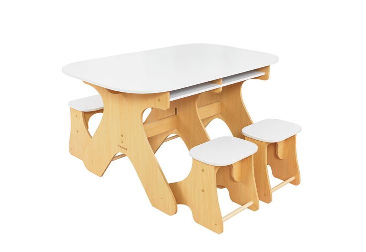 Table pour enfant avec chaises rabattables en bois - KidKraft Arches