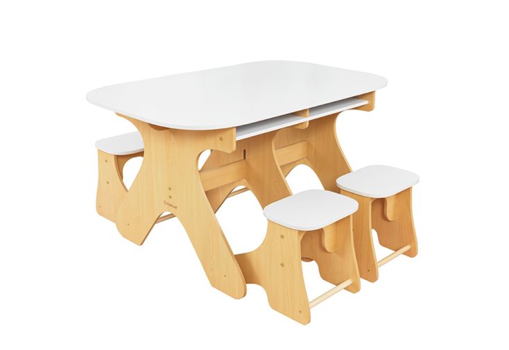 Coiffeuse en Bois pour enfant avec Chaise et Triple miroir Kidkraft 