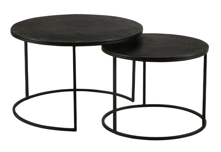 Tables basses gigognes design Palma – ø 75 cm et ø 59 cm