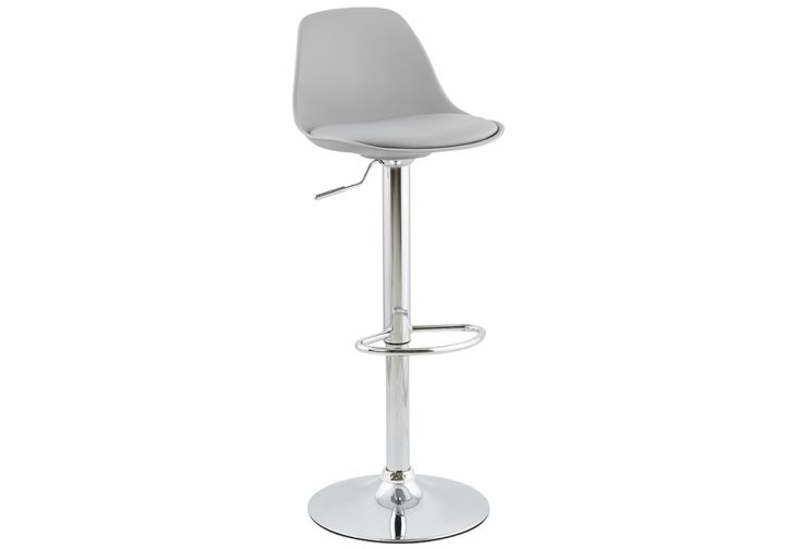 Tabouret Haut en Métal et ABS Suki Gris