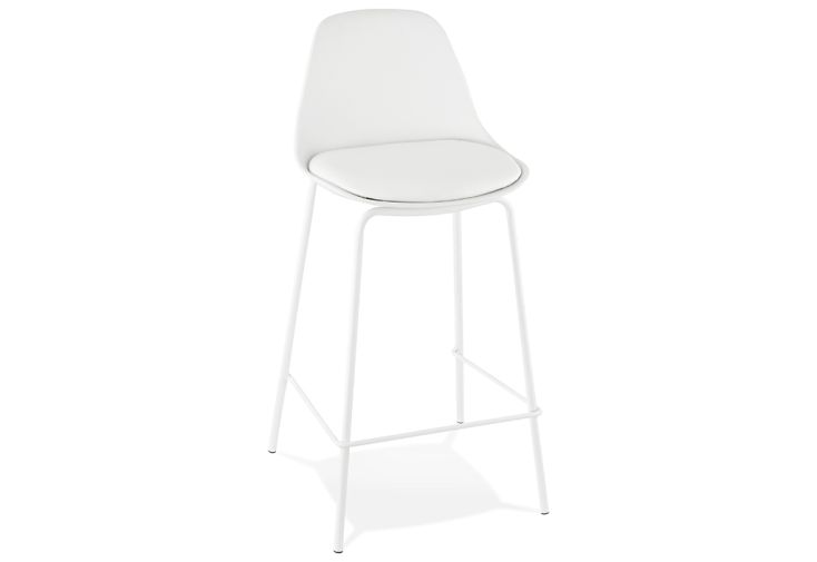 Tabouret Snack en Métal et Polypropylène Escal Mini Blanc