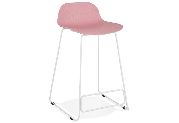 Tabouret Snack en Métal et Polypropylène Slade Mini Rose 