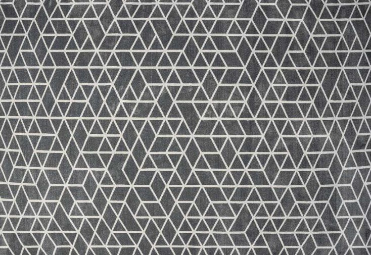 Tapis de salon rectangulaire gris anthracite en polyester - Origami