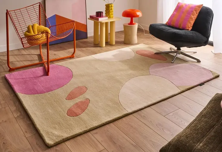 Tapis en laine fait main – Nuage Sucré 