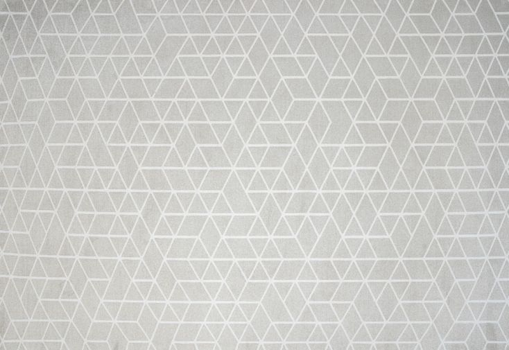 Tapis de salon rectangulaire beige en polyester - Origami