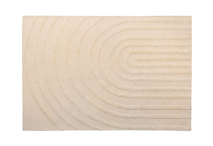 Tapis rectangulaire en coton écru - Arkoma