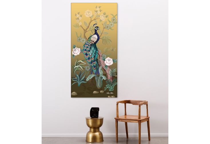 Tenture murale en coton biologique – Peacock