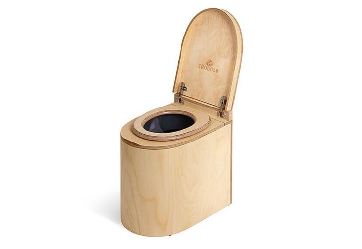 Toilettes sèches d’intérieur à séparation en bois huilé - TROBOLO LunaBlœm
