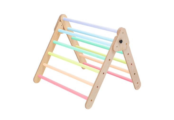 Triangle de motricité Montessori en bois - 71 x 72 x 62 cm