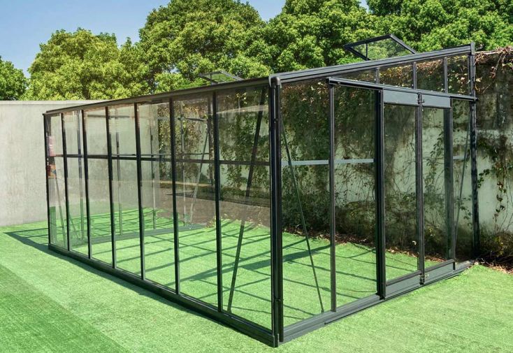 Véranda en aluminium et verre trempé Luxe 13,71 m²