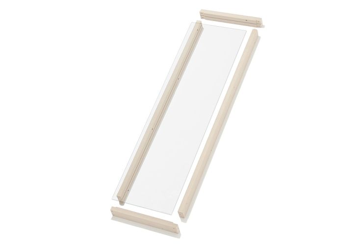 Vitre de verrière en verre trempé 4 mm – 28,4 x 104,8 cm