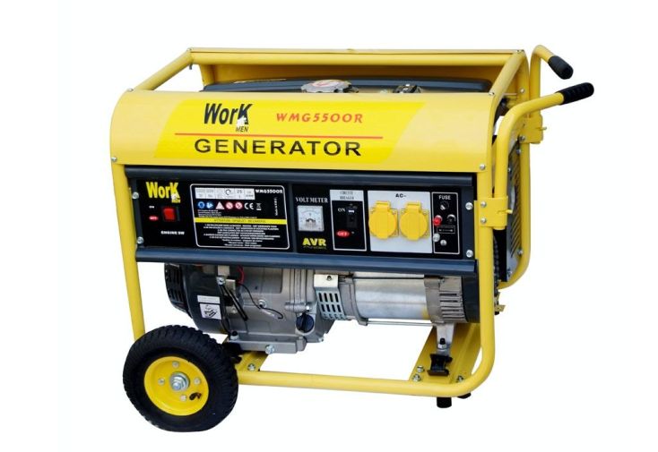 Générateur Électrique 5500W avec Réservoir à Essence 25L