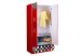 Penderie enfant en bois rouge armoire course automobile Vipack