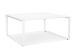 Bureau en bois et métal blanc
