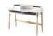 bureau enfant en bois et blanc avec rangements Kiddy Vipack