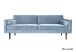 Canapé 3 places en tissu Wind Velvet bleu pastel