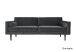 Sofa 3 places en velours Wind Velvet gris foncé