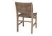 Chaise de salle à manger en bois de teck massif et fibre tressée