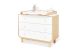 Commode à langer en bois coloris bois et blanc