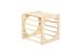 Cube d'escalade en bois naturel
