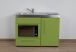 Mini-cuisine en métal vert pomme 120 cm plaques induction Stengel