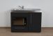 Kitchenette tout équipée noir 120 cm plaques induction Stengel