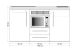 Dimensions de la kitchenette Stengel MPM150 : 150 x 60 x 89 cm