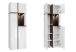 Armoire de Salon en Bois ASM Meble Cross Blanc Portes Ouvertes et Fermées