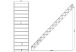 dimensions de l'escalier en bois droit hauteur 280 cm largeur 80 cm  recul 260 cm