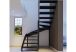 escalier double quart tournant sur mesure en acier personnalisable