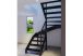 escalier demi tournant en acier sur mesure avec marches au choix