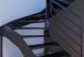 demi tournant en acier pour escalier double limons sur mesure