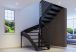 escalier sur mesure en acier limons double quart tournant