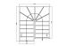 Dimensions escalier double quart tournant 192 x 164 cm