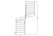 Dimensions de l'escalier double quart tournant 80 x 288 cm