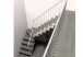 Escalier quart tournant bas en métal et bois 280 cm D’Opera