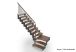 Escalier quart tournant Composity noyer et anthracite