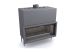 Insert cheminée bois BV 90 BV 120 Focgrup porte vitrée ouverte