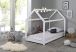 Lit en Bois de Pin Cabane Blanc 90 x 200 cm