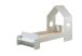 Lit pour enfant en bois blanc avec sommier 90 x 200 cm lit cabane Casami Vipack