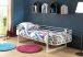Lit en métal 206 x 99 x 62,5 cm Vipack coloris blanc 
