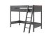Lit mezzanine pour enfant en bois gris anthracite