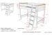 dimensions et plan du lit en hauteur pour enfants