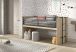 Lit mi-hauteur pour enfant en bois Vipack