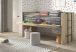 Lit enfant avec bureau coulissant en bois Vipack