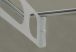bras de soutien en acier galvanisé pour marquise en aluminium blanc